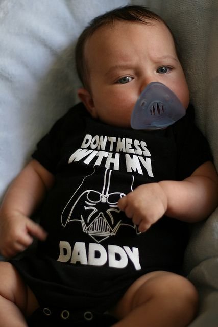Darth Baby 5, via Flickr. (Star Wars) "Don't Mess with My Daddy!":
